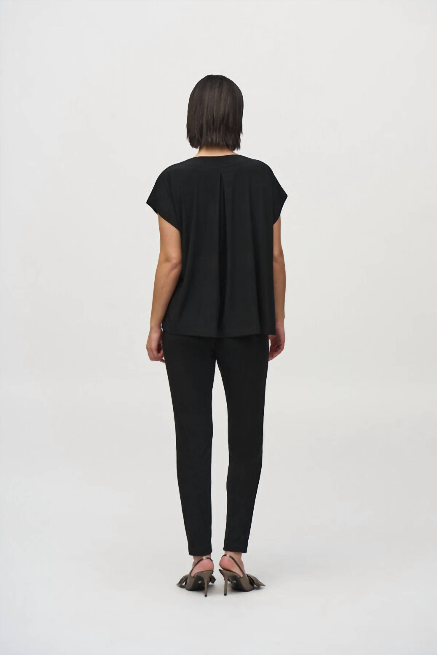 Joseph Ribkoff - Silky Knit Foiled Velvet Jumpsuit
