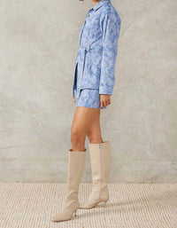 Mon Renn - Flourish Denim Shacket