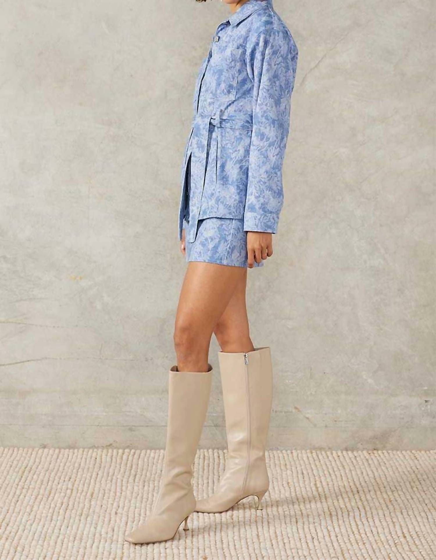Mon Renn - Flourish Denim Shacket
