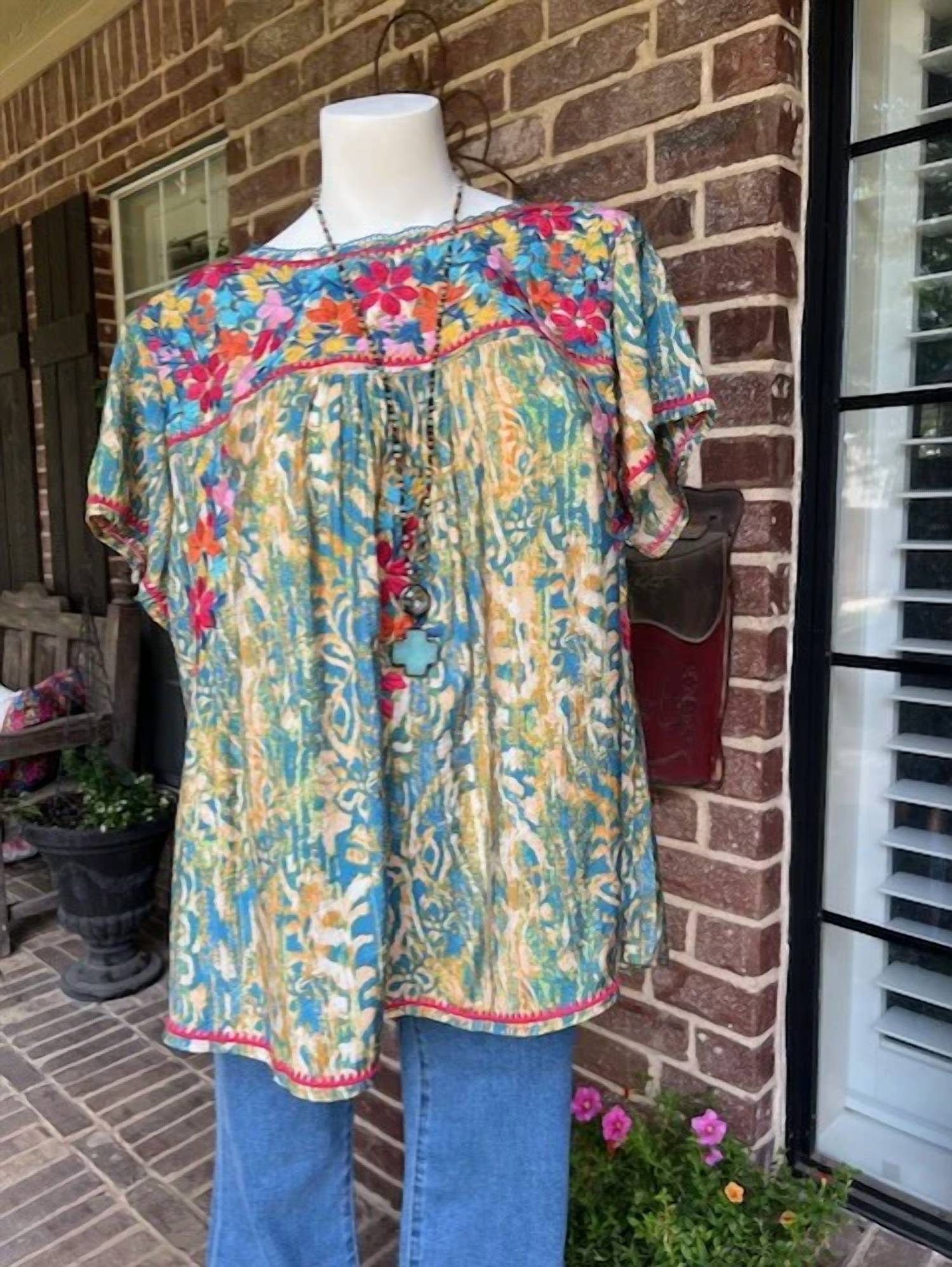 Savanna Jane - Women's Embroidery Top - Plus