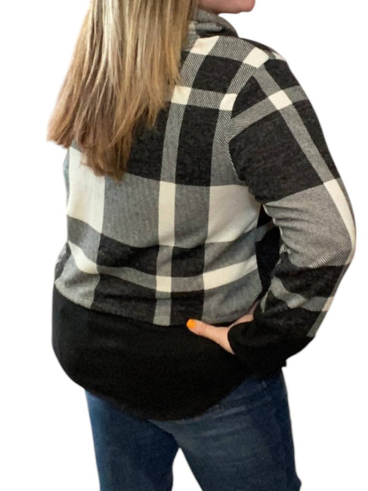 Honeyme - Plaid Cowlneck Sweater