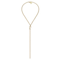 Eklexic - Women's Dainty Script F*ck Lariat Necklace