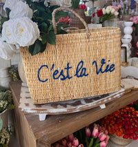 Miramar Store - "c'est La Vie" French Rattan Tote Bag