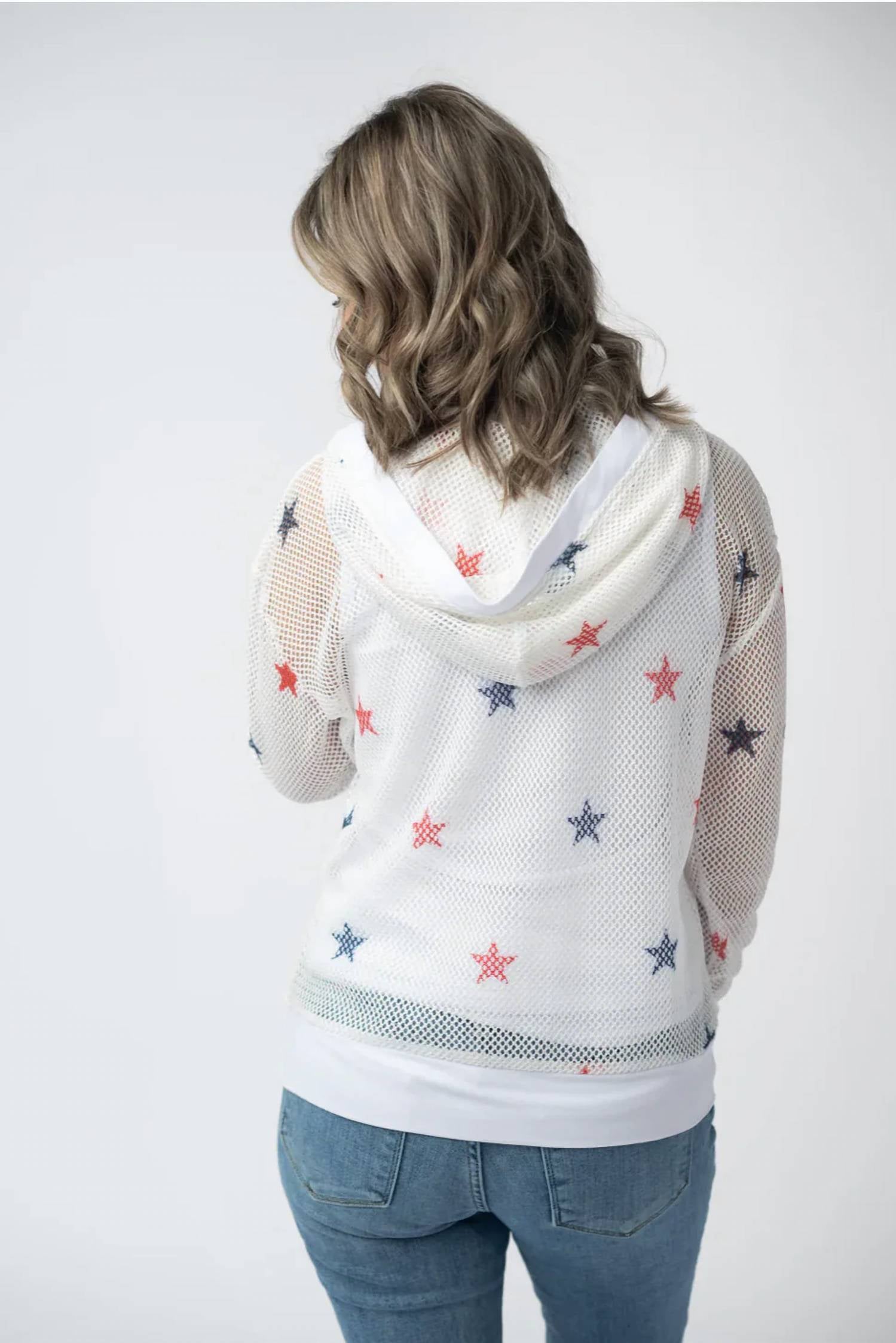 Michelle Mae - American Stars Mesh Hoodie