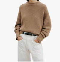 NILI LOTAN Donnika Crewneck Sweater in barley - women's sweater