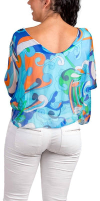 Gigi Moda - Groovy Print Isabetta V-neck Top