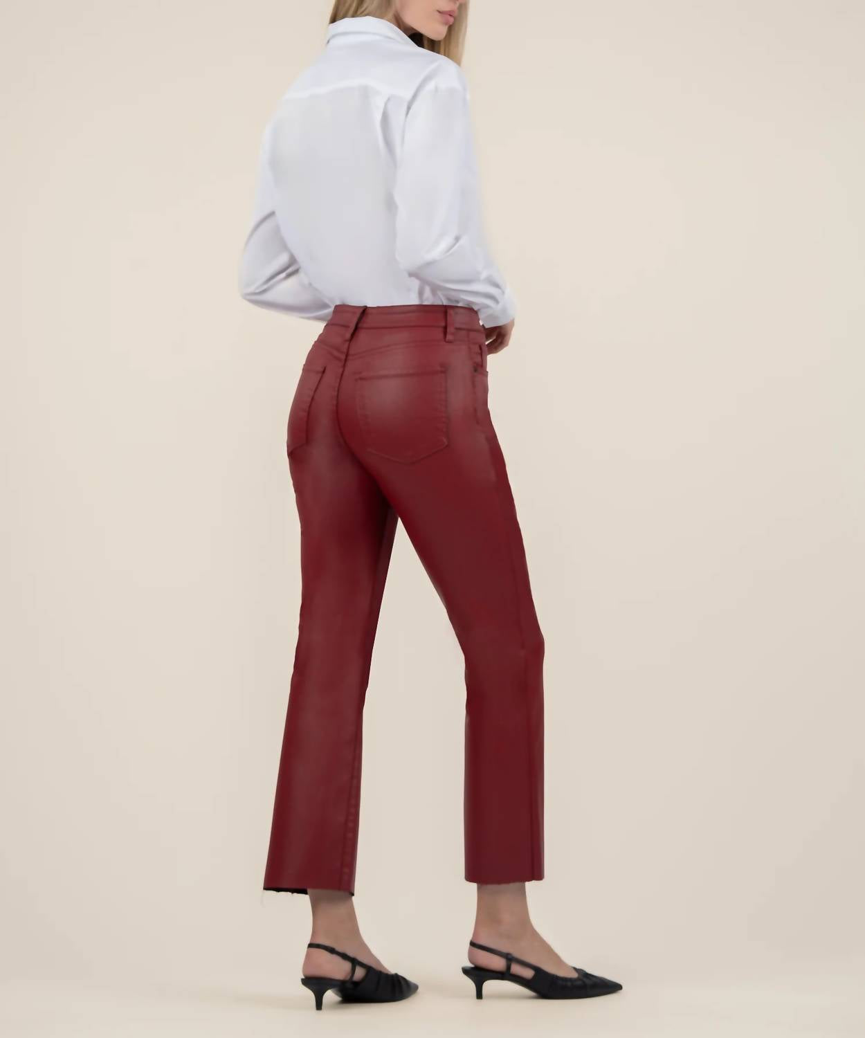 Kut From The Kloth - Kelsey Coated High Rise Ankle Pants
