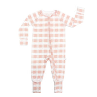 Emerson And Friends - Gingham Bamboo Convertible Footie Romper