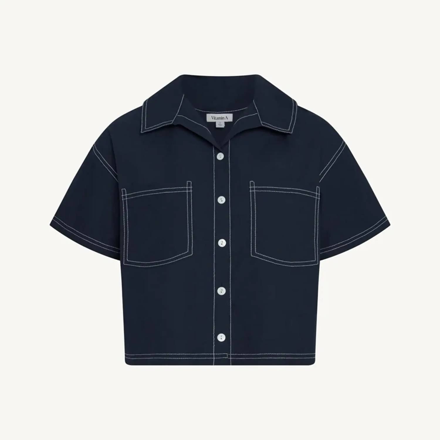 Vitamin A - Ashley Cropped Shirt