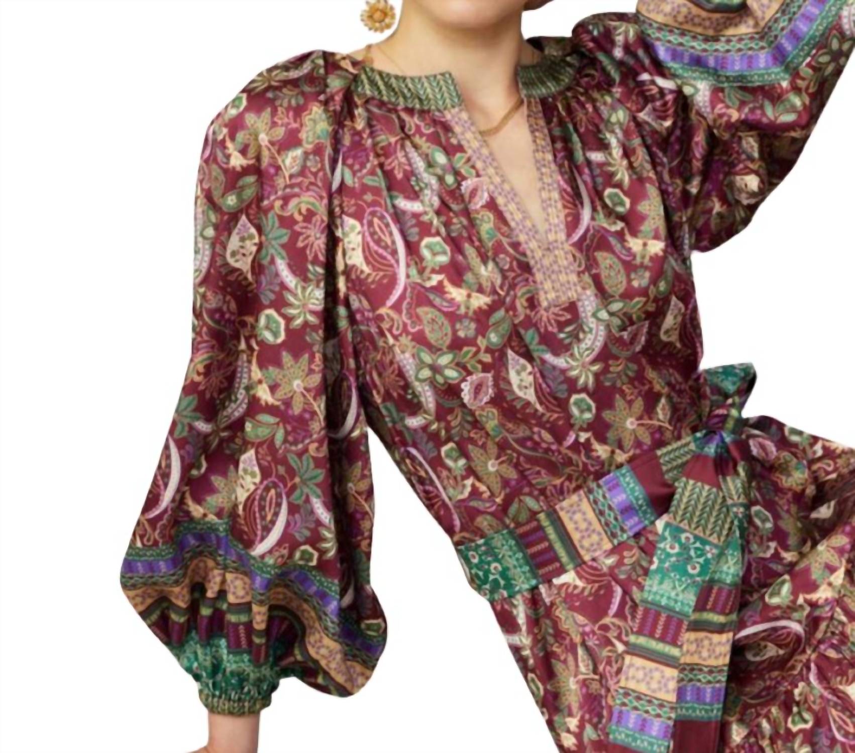 Current Air - Border Print Midi Dress