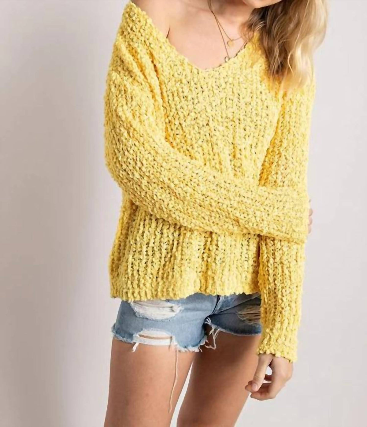 Sweet Generis - Loose Popcorn Knit Pullover