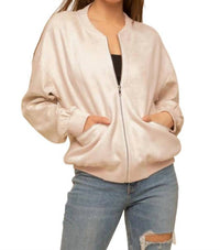 Hem & Thread - ANIMAL PRINT SLEEVE BOMBER JACKET