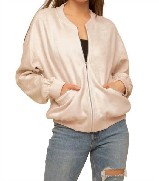 Hem & Thread - ANIMAL PRINT SLEEVE BOMBER JACKET