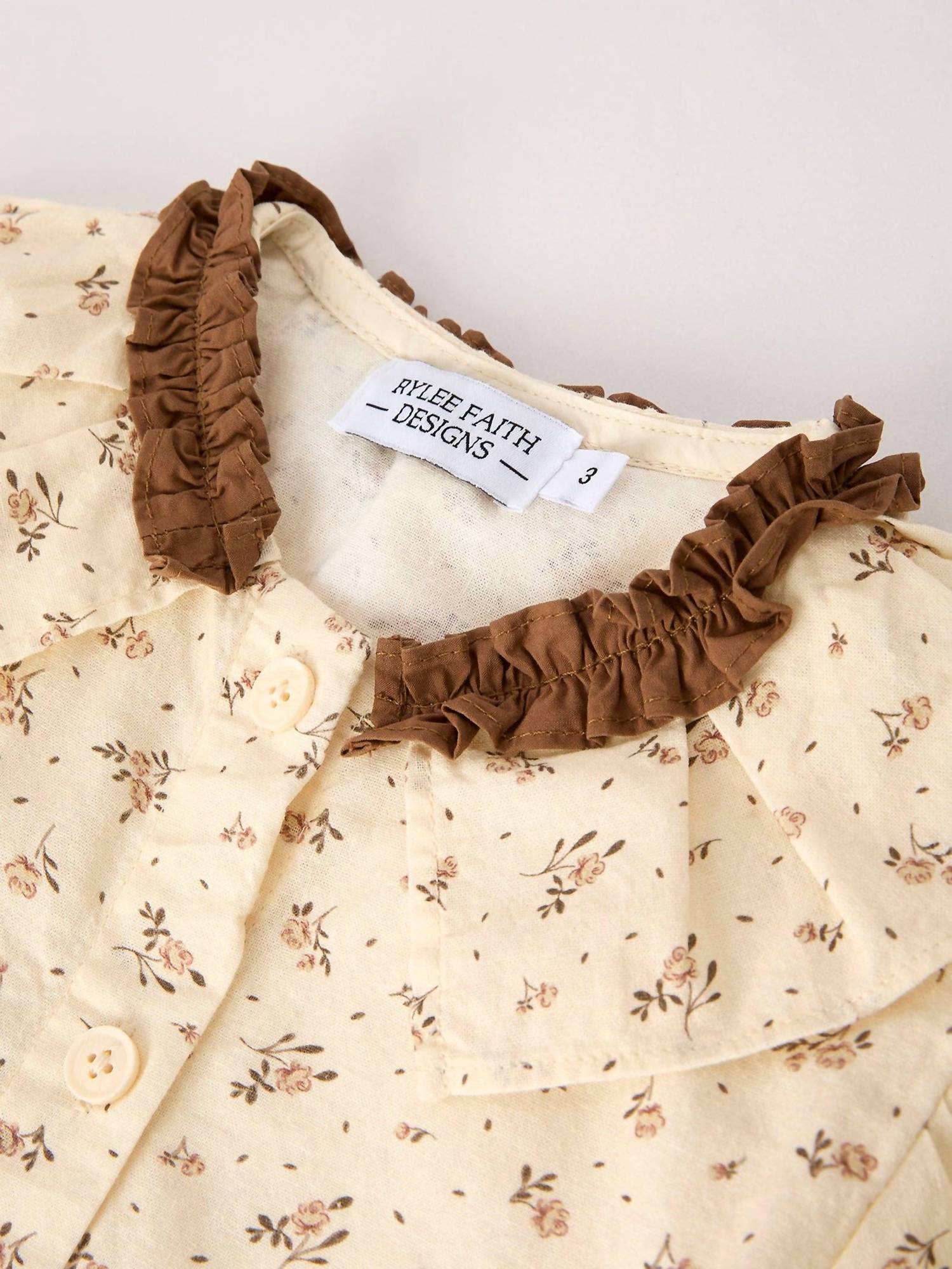 Rylee + Cru - Girls' Floral Shirt Vest Bloomers Three-piece Set