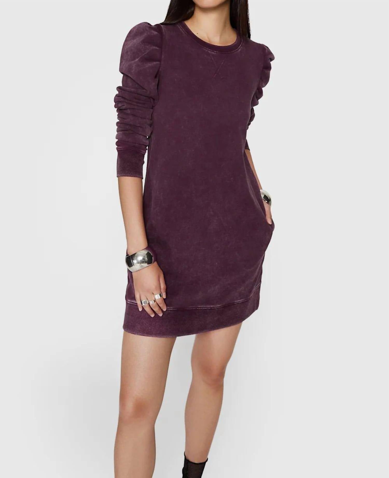 REBECCA MINKOFF Janine Terry Dress in acid washed currant - women's dress
