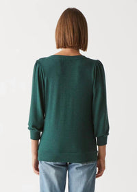 Michael Stars - Gabriella V Neck 3/4 Sleeves Sweatshirt
