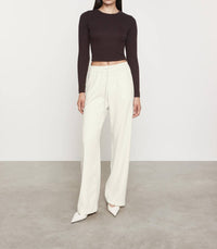 Enza Costa - Silk Knit Long Sleeve Tuck Top