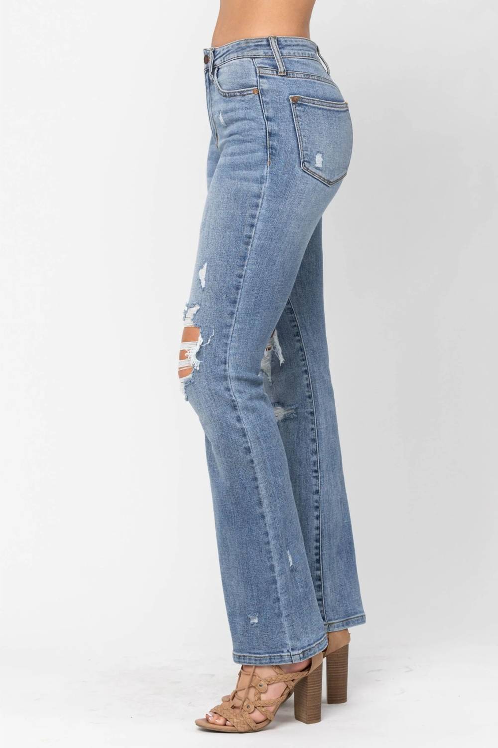 Judy Blue - Destroyed High Waist Bootcut Jeans