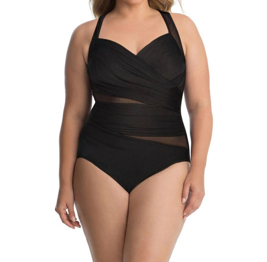 Miraclesuit - Net Work Madero One Piece Swimsuit - Plus