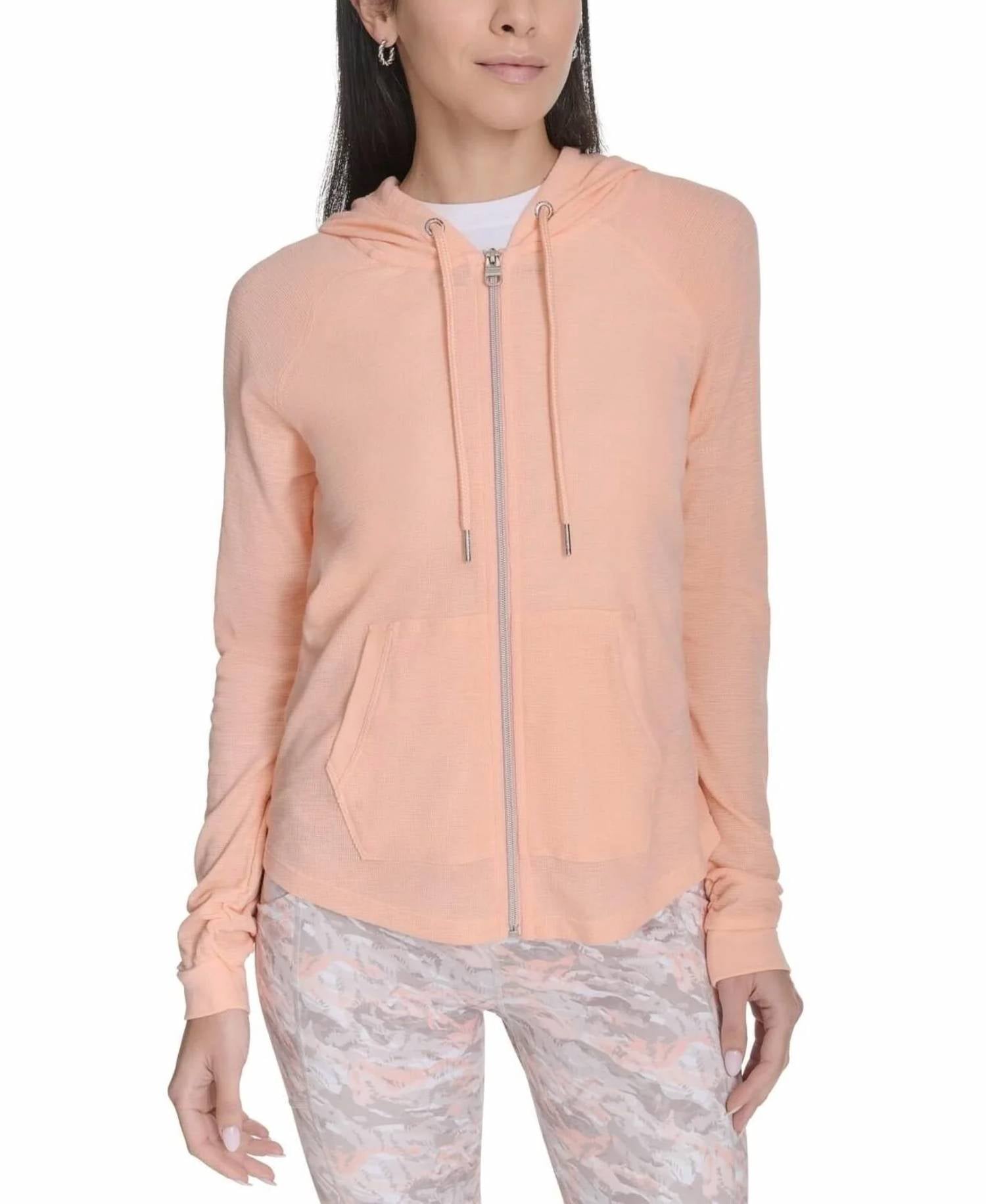 Calvin Klein - Performance Rouched-sleeve Zip Hoodie