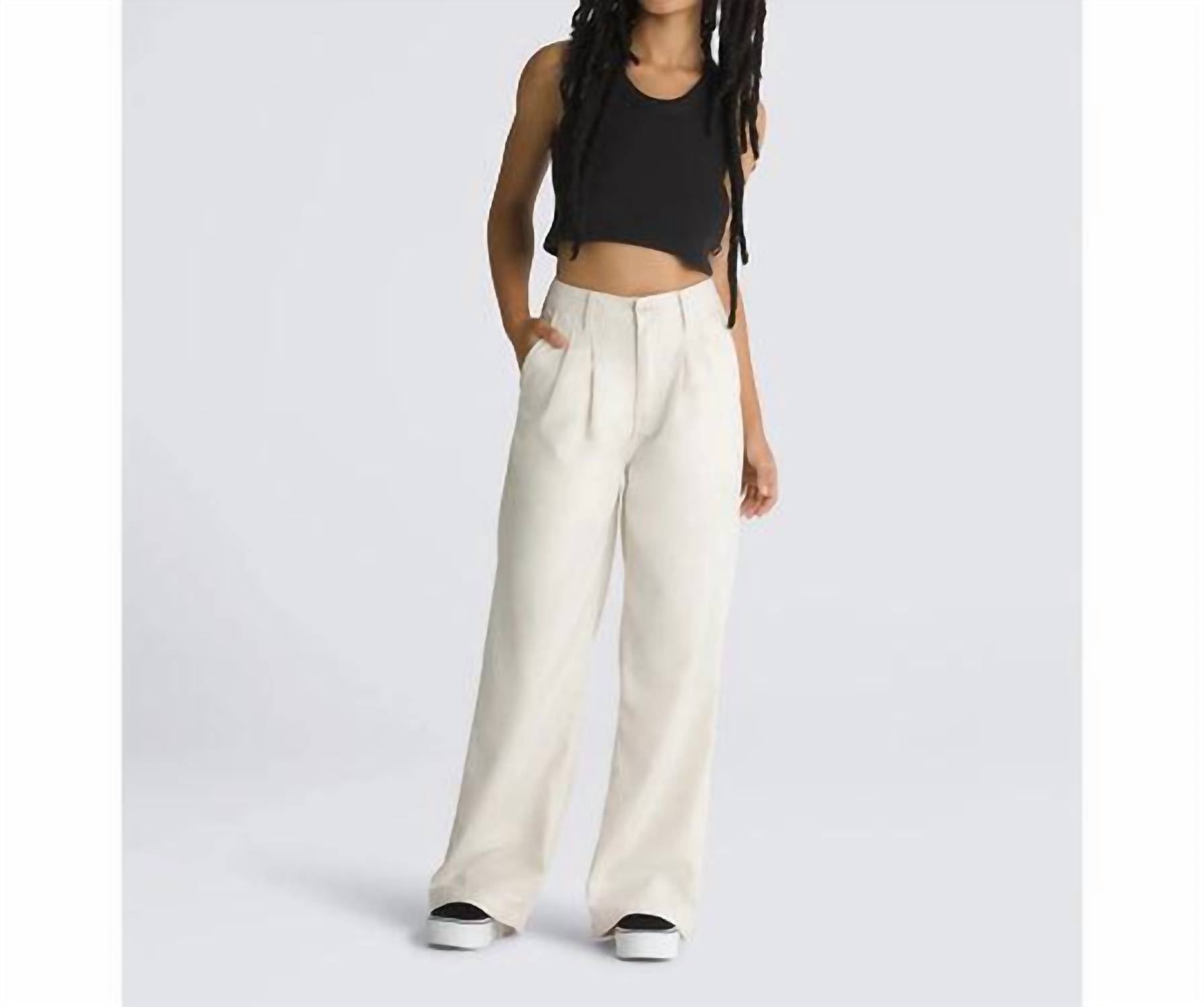 Vans Alder Relaxed Pleated Pants in turtledove - women's pants