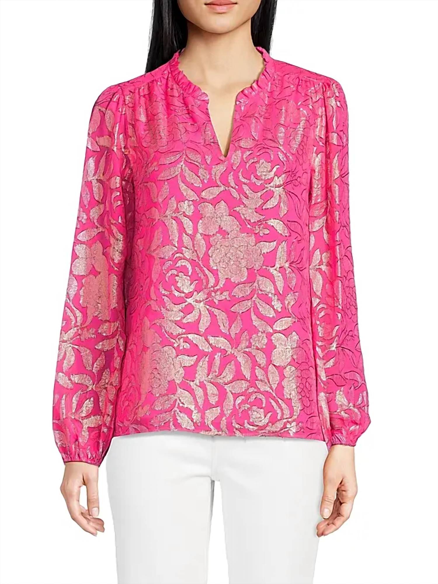 Lilly Pulitzer - Gianna Silk Long-sleeve Blouse