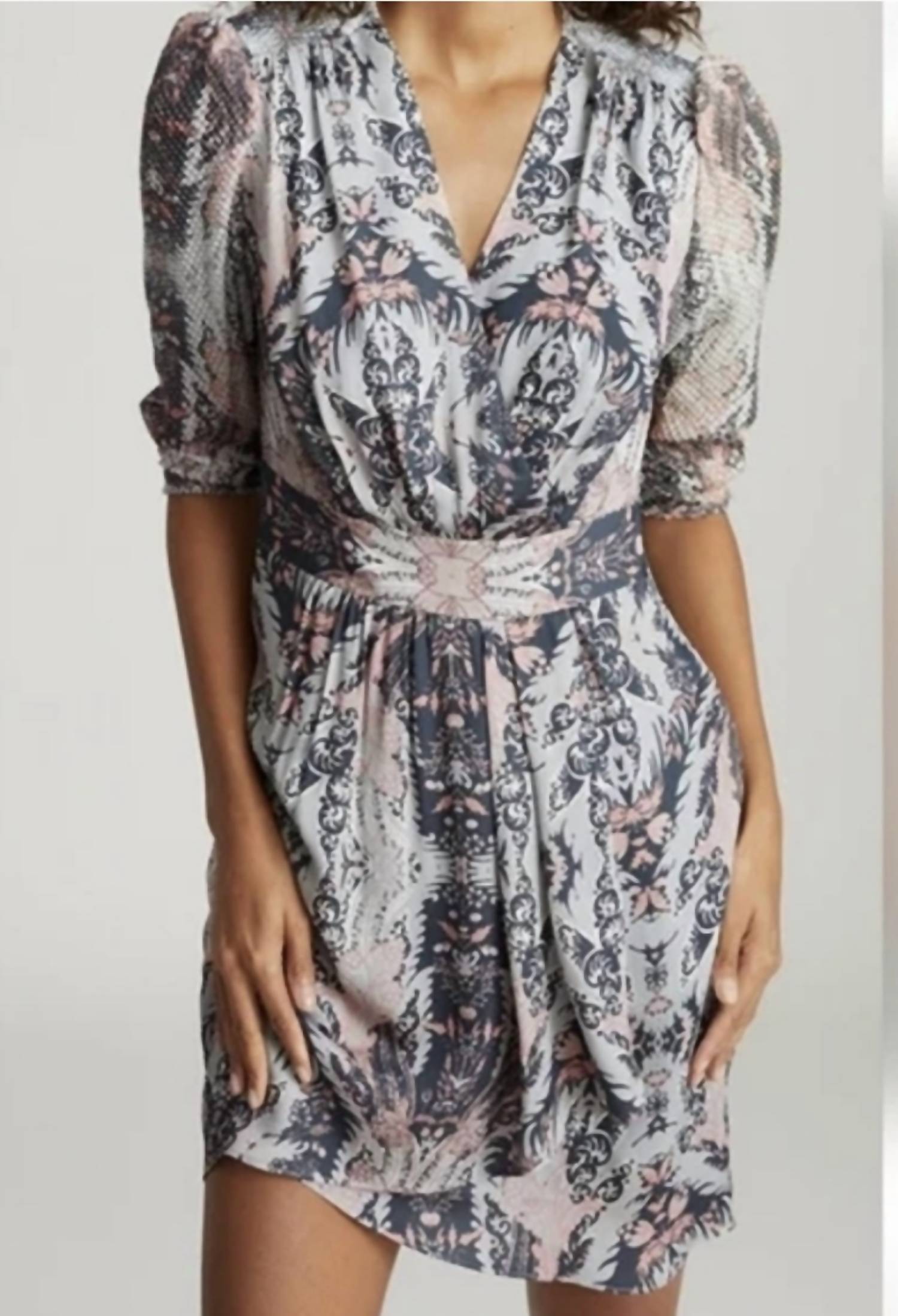 Reiss - Lacey Grey Paisley Dress