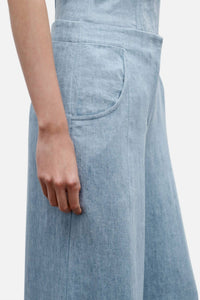 TWP Demie Pants in light indigo - women's jeans - detail view