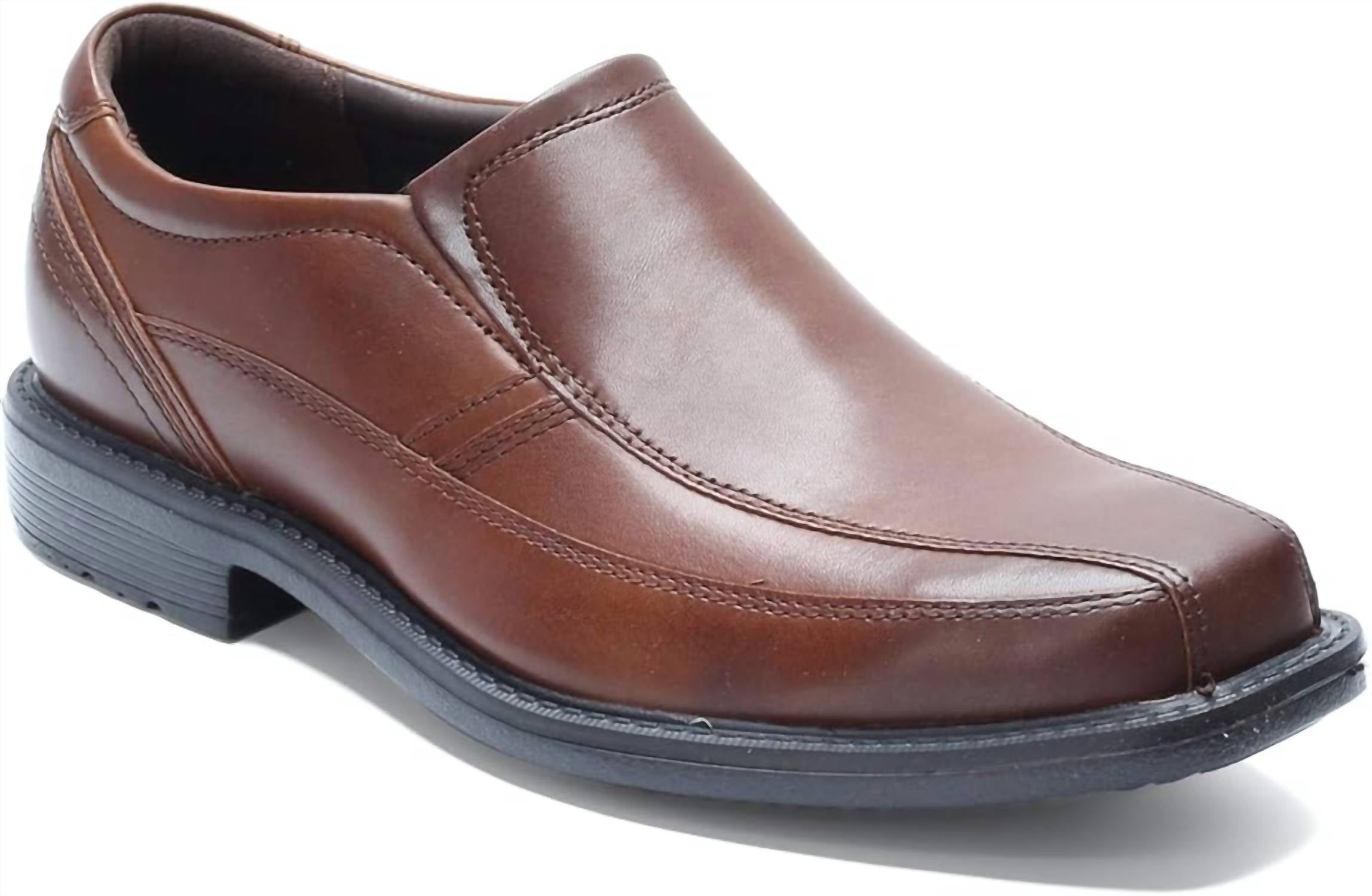 ROCKPORT Men's Sherwood Bike Toe Slip-on in tan - men's loafer