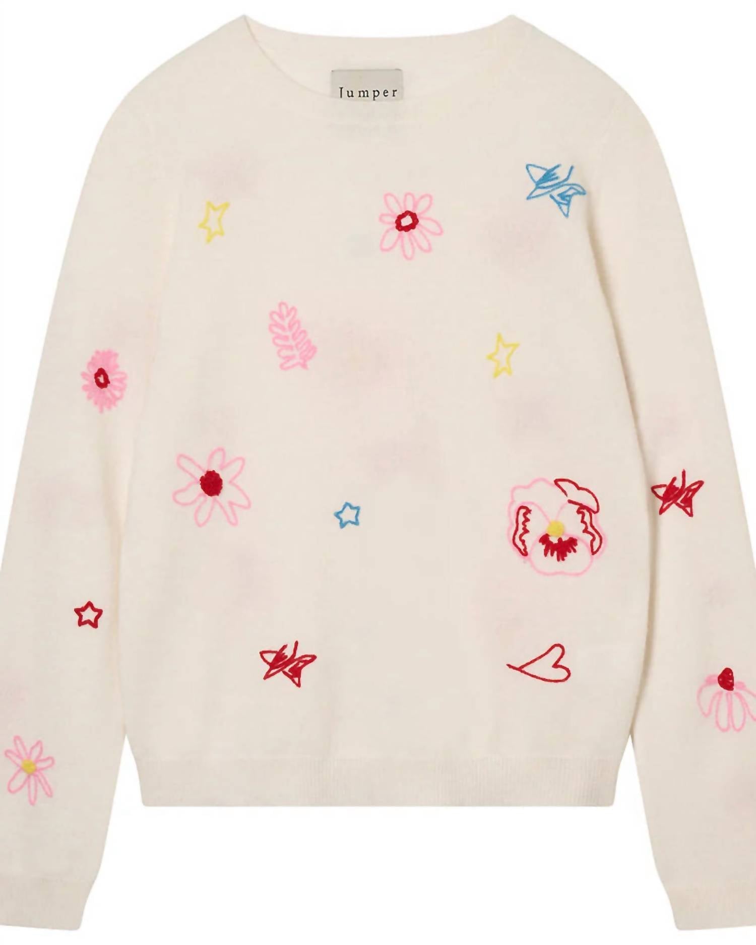Jumper1234 - Women's Cashmere Floral Tribute Crew Jumper