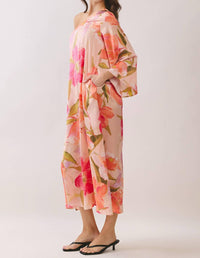 Tcec - Floral One Shoulder Maxi Dress
