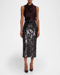 Veronica Beard - Koa Sequined Midi Skirt