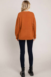 Cotton Bleu - Pearl V-Neck Sweater