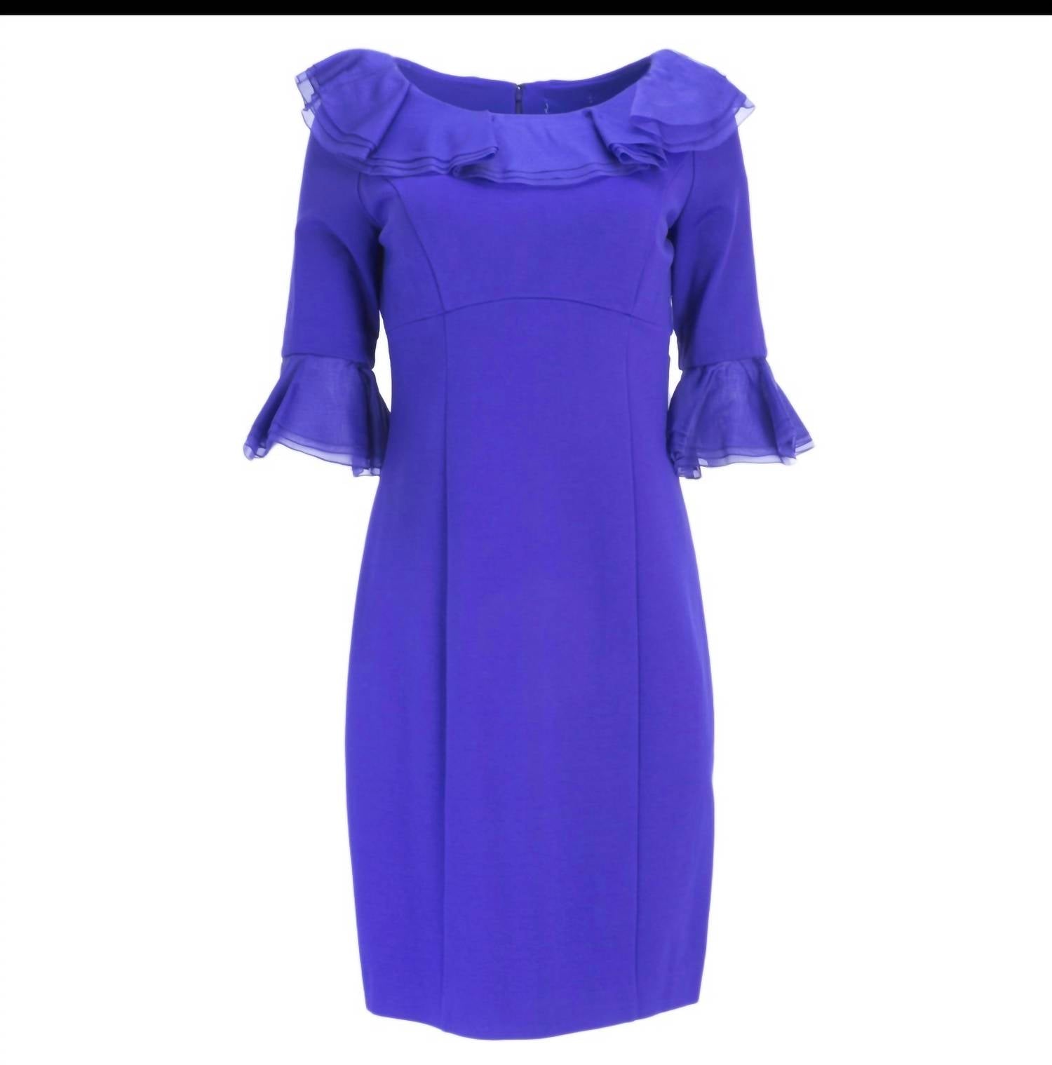 Nue By Shani - Built In Shapewear Ruffle Pencil Dress