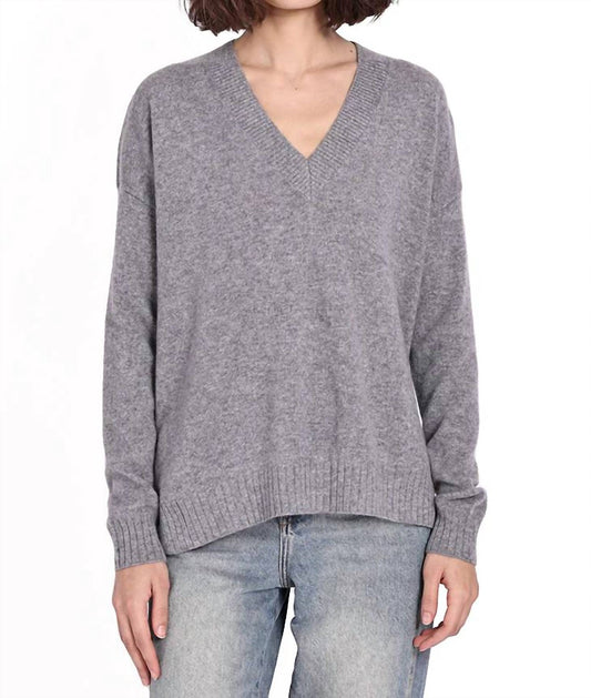 Minnie Rose - Cashmere Long and Lean V Sweater