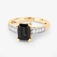 Diana M Jewels Women's Octagon Natural Tourmaline Fashion Ring (1.91 Ct) - Classic in 14k yellow gold - women's jewelry - detail view