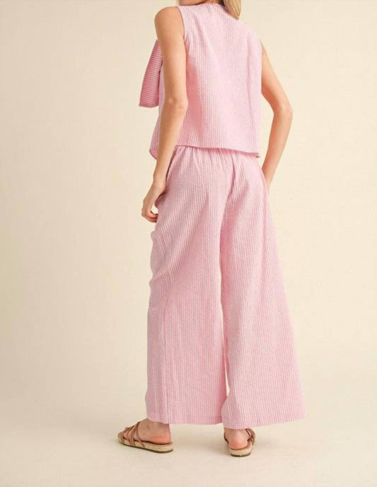 Jodifl - Seersucker Striped Bow Set