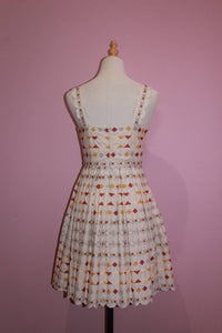 Just Me - Lurex Embroidered Mini Dress