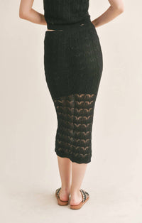 Sage The Label - Cappuccino Open Knit Midi Skirt