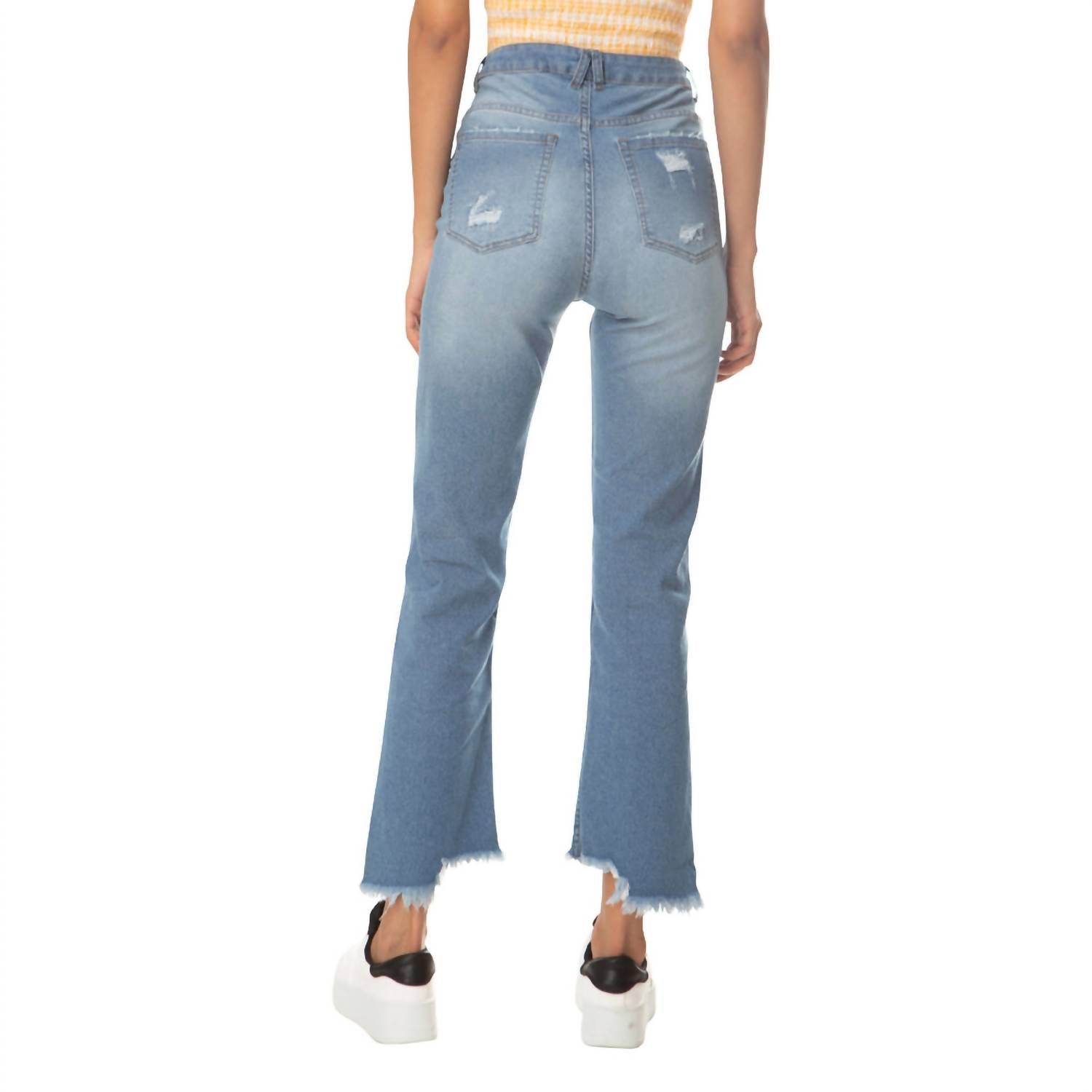 Myra Velorus High Rise Straight Jeans in light blue - women's jeans - view 5