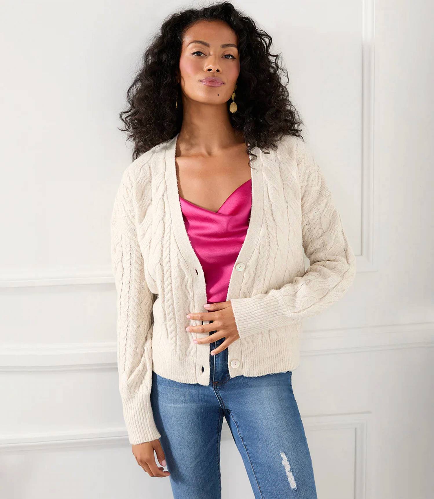 Karen Kane - Shaya Cable Knit Cardigan