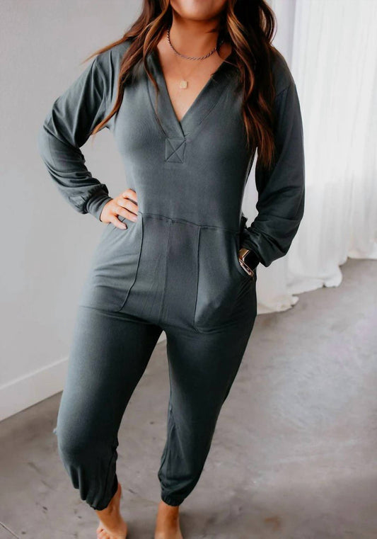 Mono B - Marty Hooded Lounge Jumpsuit