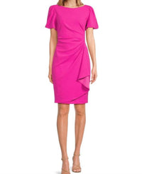 Dkny - Puff Sleeved Side-Ruched Dress