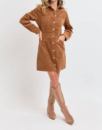 Sweet Lovely By Jen - Corduroy Mini Dress