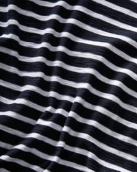 Veronica Beard Waldorf Ruched Tee in navy white - women's t-shirt - view 5