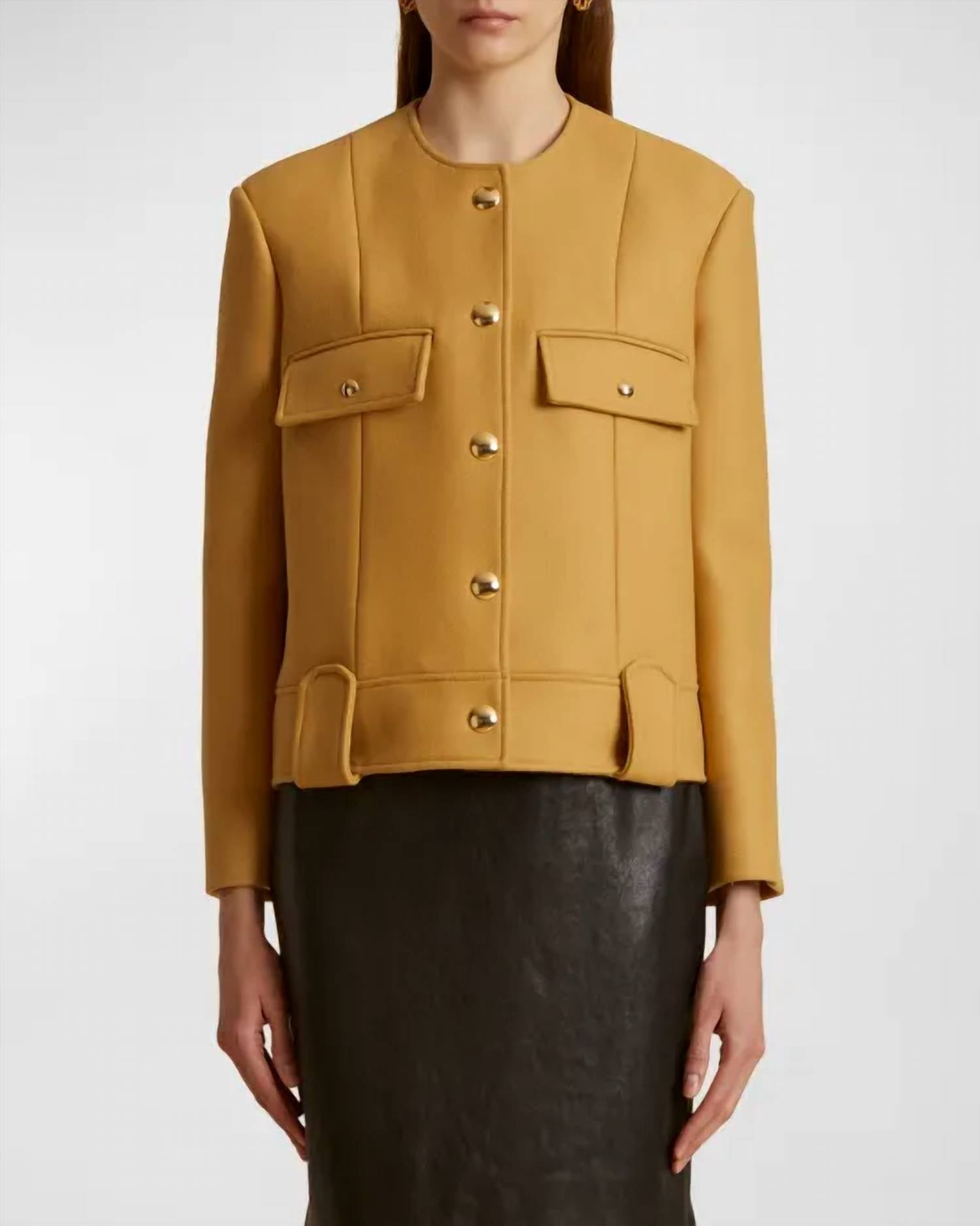 Khaite Laybin Jacket in camel - women's jacket