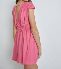 Mustard Seed - Metal Beaded Drawstring Wrap Dress