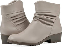 Cliffs by WHITE MOUNTAIN Women's Durbon Cushioned Ankle Booties in light taupe smooth - women's shoe - alternate view