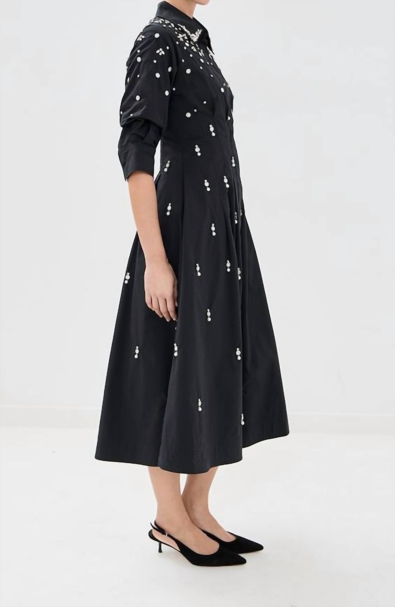 Simkhai - Jazz Embellished Pintuck Midi Dress