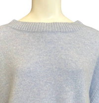 Cortland Park Women's Perfect Day Crew Sweater in anniversary blue - women's sweater - detail view
